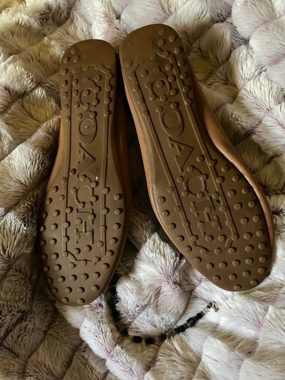 Coach Brown Leather Moccasin Loafers with Gold Plaque - Picture 2 of 6